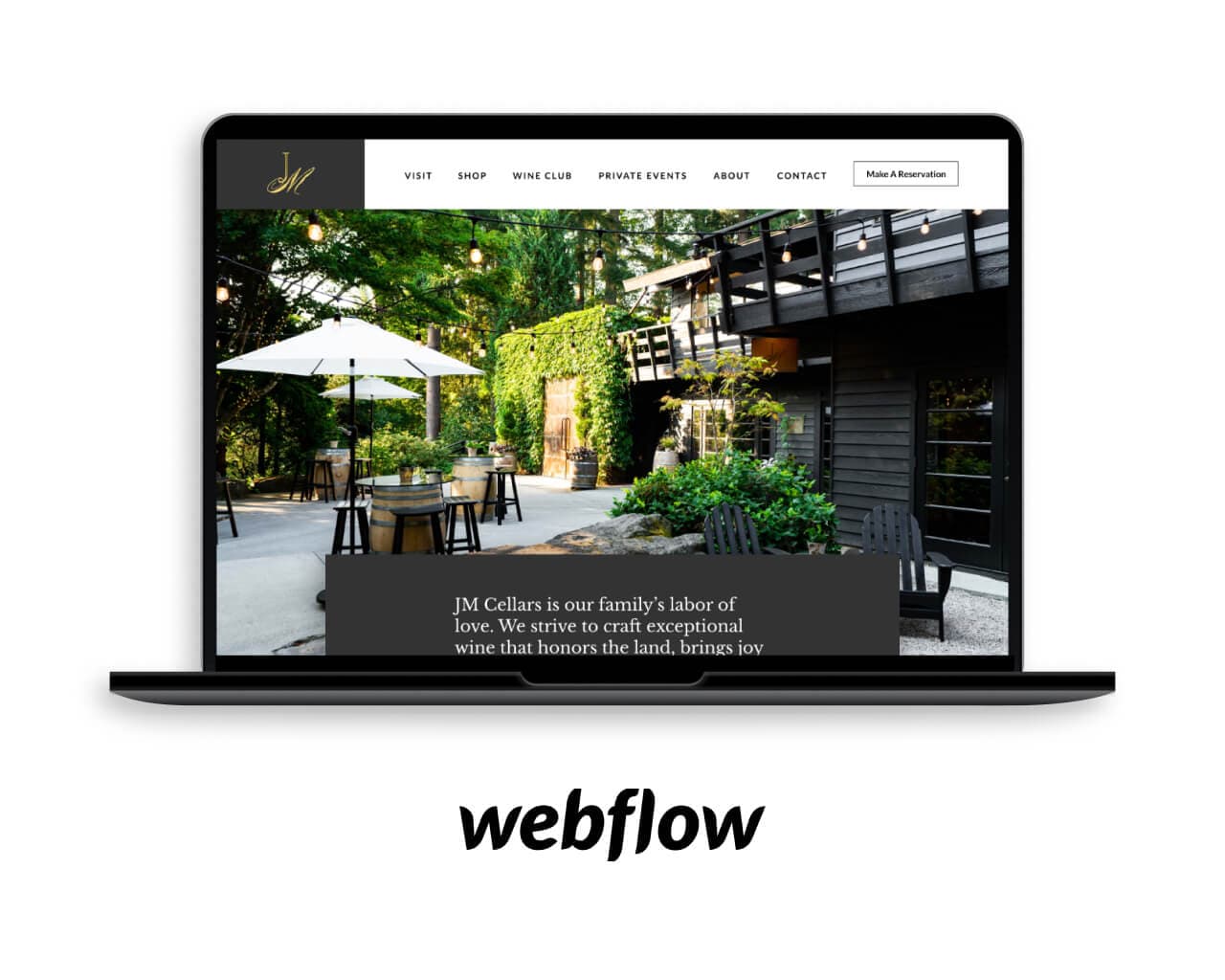 JM Cellars: Website Build, image 2 of 4