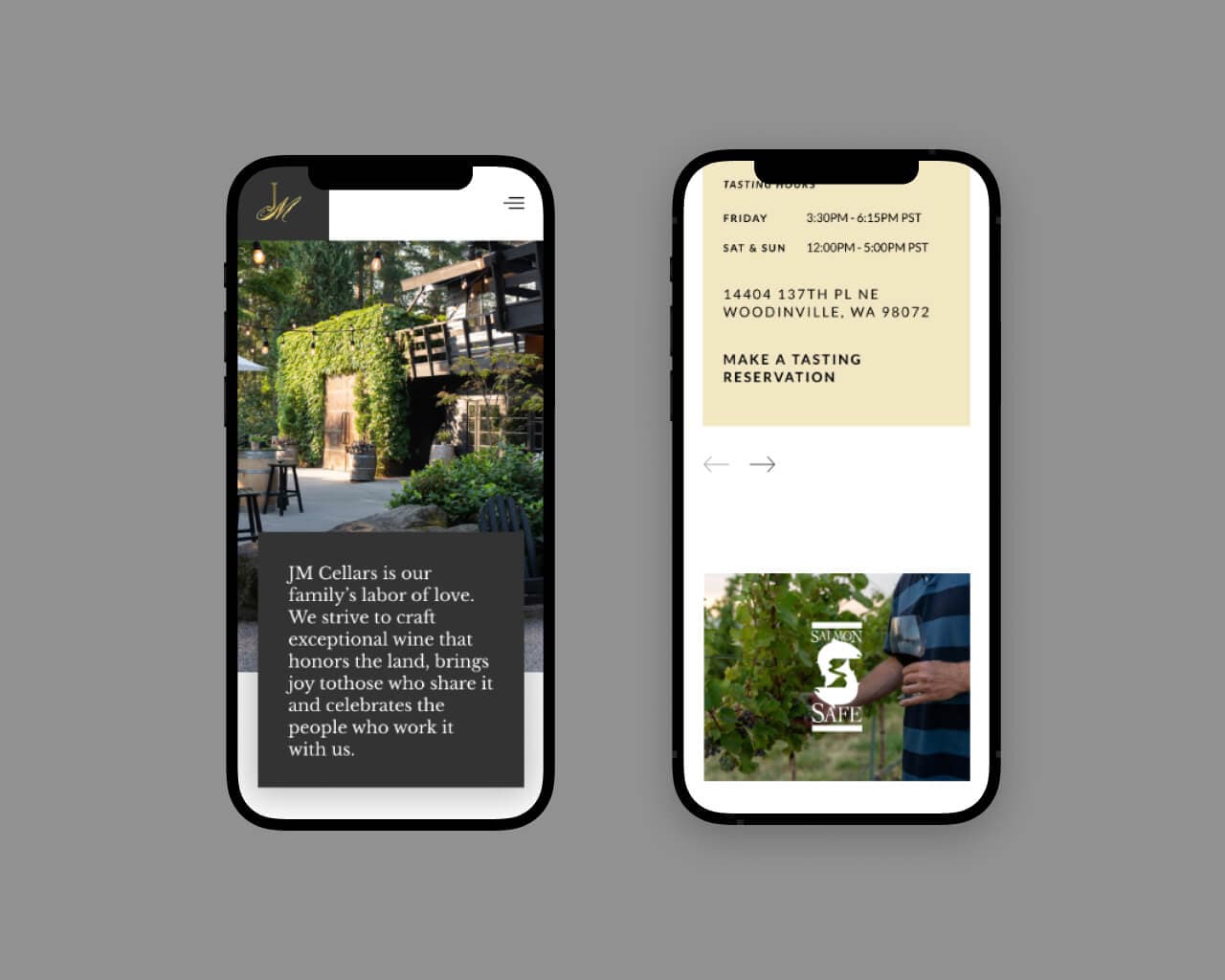 JM Cellars: Website Build, image 4 of 4